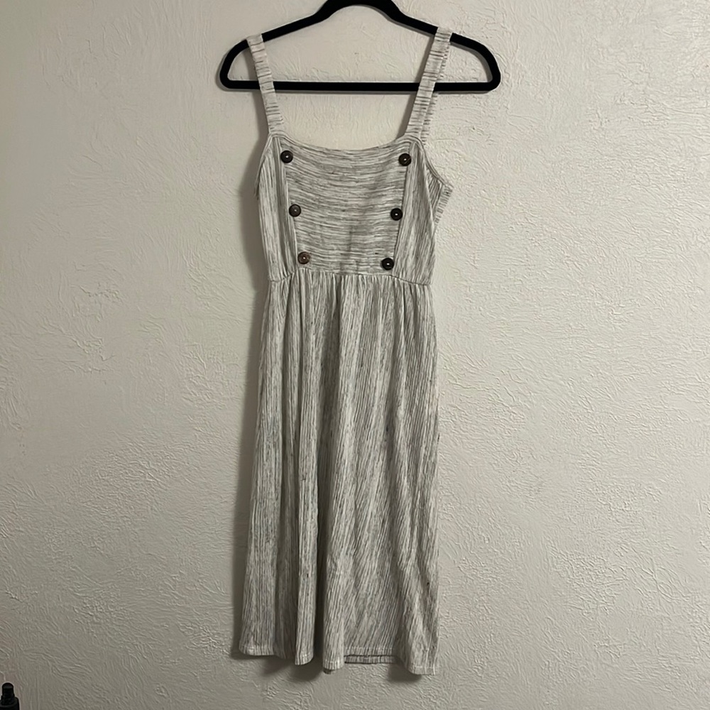 Grey Casual Midi Dress